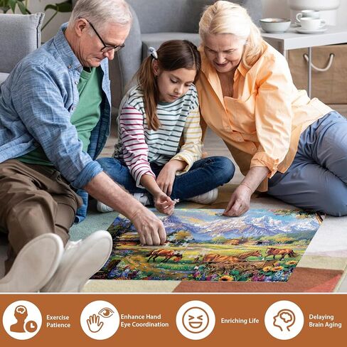 500 Pieces Puzzles for Adults–Dogs Jigsaw Puzzle for Adults Children Elderly–Recycled Paper Puzzle 500 Pieces–Challenging Family Activity Game Gift for Family Friends Men Women Seniors (21x15in) in Saudi Arabia