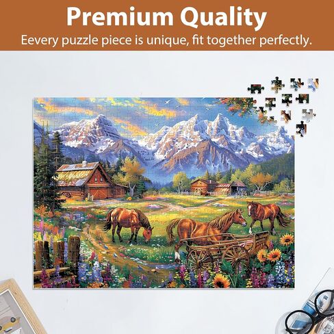 500 Pieces Puzzles for Adults–Dogs Jigsaw Puzzle for Adults Children Elderly–Recycled Paper Puzzle 500 Pieces–Challenging Family Activity Game Gift for Family Friends Men Women Seniors (21x15in) in Saudi Arabia