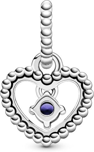 Pandora September Birthstone Dangle Charm & Bracelet Set - Sterling Silver Bracelet with Heart Clasp & Birthstone Dangle Charm - Birthday Gift for Women - Jewelry Set With Gift Box in Saudi Arabia