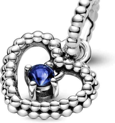 Pandora September Birthstone Dangle Charm & Bracelet Set - Sterling Silver Bracelet with Heart Clasp & Birthstone Dangle Charm - Birthday Gift for Women - Jewelry Set With Gift Box in Saudi Arabia