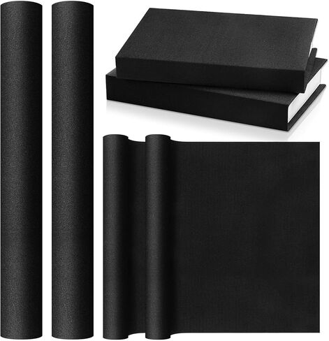 قماش كتاب أسود، سطح قماشي مقاس 40 × 16 بوصة غطاء كتب مدعم بالورق منسوج بشكل وثيق من قماش تجليد الكتب لغلاف ألبوم الكتب DIY لسكرابوكينغ، لفتان in Kuwait