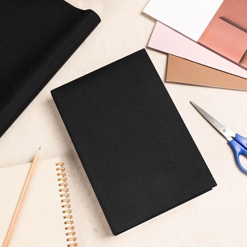 قماش كتاب أسود، سطح قماشي مقاس 40 × 16 بوصة غطاء كتب مدعم بالورق منسوج بشكل وثيق من قماش تجليد الكتب لغلاف ألبوم الكتب DIY لسكرابوكينغ، لفتان in Kuwait