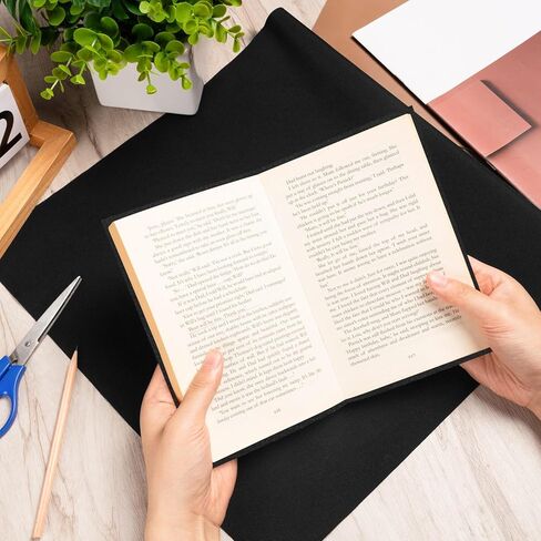 قماش كتاب أسود، سطح قماشي مقاس 40 × 16 بوصة غطاء كتب مدعم بالورق منسوج بشكل وثيق من قماش تجليد الكتب لغلاف ألبوم الكتب DIY لسكرابوكينغ، لفتان in Kuwait