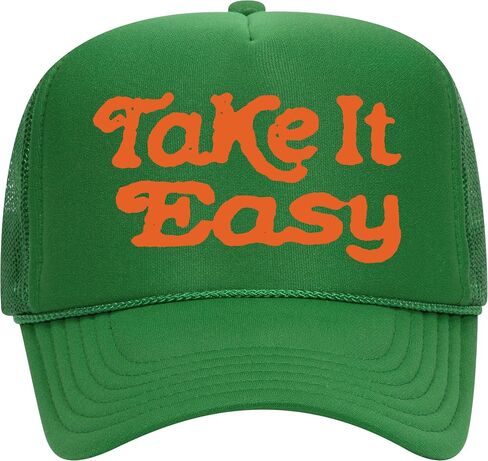 خذها بسهولة قبعة سائق الشاحنة | خمر رعاة البقر راعية البقر الغربية مضحك البلد الصيف | قبعة Snapback من الفوم الفاخر للرجال والنساء in Kuwait