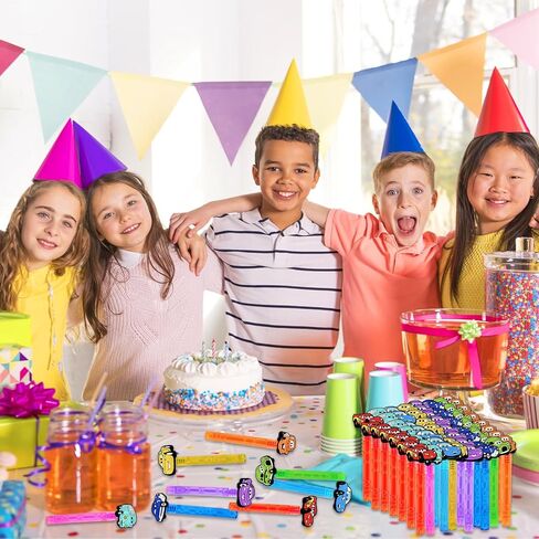 عصا فقاعات السيارة للأطفال 24 قطعة (8 أنماط)، عصا فقاعات السيارة اللطيفة رائعة لمستلزمات حفلات أعياد الميلاد in Kuwait