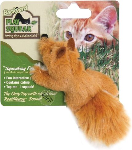 OurPets PLAY-N-SQUEAK Backyard Bunny Catnip Cat Toy, Multi-Color, (CT-10494) in Kuwait