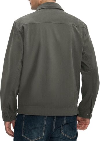 سترة Rdruko الرجالية القصيرة سترة واقية من الرياح خفيفة الوزن كاجوال أنيقة بسحاب كامل مع جيوب بسحاب in Kuwait