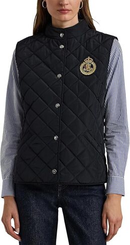 Lauren Ralph Lauren Women's Recycled Quilt Vest W Crest 23" in Saudi Arabia