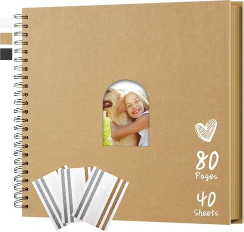 Scrapbook 10x10 Inch DIY Photo Album 20 Sheets Memory Book Khaki in Saudi Arabia