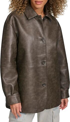 Levi's Women's Relaxed Fit Faux Leather Blazer in Saudi Arabia