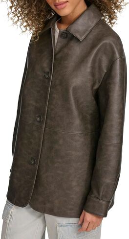 Levi's Women's Relaxed Fit Faux Leather Blazer in Saudi Arabia
