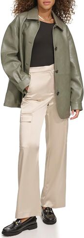 Levi's Women's Relaxed Fit Faux Leather Blazer in Saudi Arabia