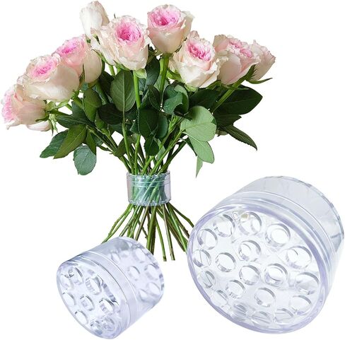 2 Packs Spiral Ikebana Stem Holder Set, Flower Arrangement Holder, Spiral Stem Holder for Flowers, DIY Wedding Bouquet Twister for Gifts, Women, Florist in Saudi Arabia
