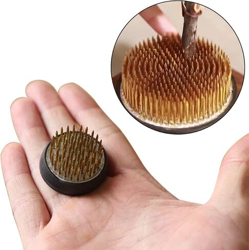 2 Pcs Flower Frog Round Flower Arranging Frog Spiky Frog Fixed Tools Art Floral Arrangement Holder for Flower Arrangement Art Home Office Decoration in Saudi Arabia