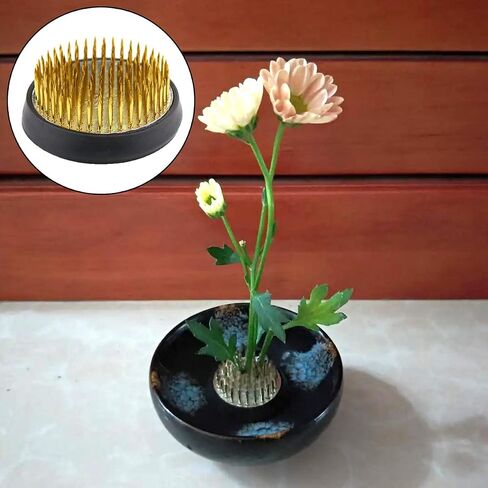 2 Pcs Flower Frog Round Flower Arranging Frog Spiky Frog Fixed Tools Art Floral Arrangement Holder for Flower Arrangement Art Home Office Decoration in Saudi Arabia