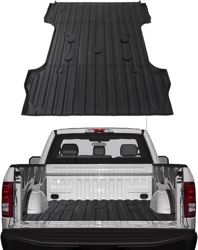 حصيرة سرير شاحنة MIROZO متوافقة مع 2017-2024 Ford F250 F350 لجميع الأحوال الجوية للحماية من TPE Super Duty Pickup Car Bed Cargo Mat 6.8FT سرير طويل in Saudi Arabia