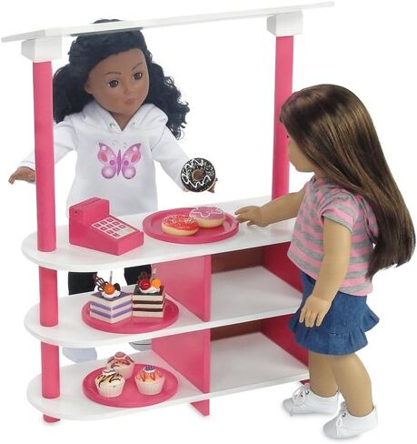 إكسسوار أثاث متجر دمية إيميلي روز مقاس 18 بوصة للأطفال - الكثير من ملحقات الطعام التظاهرية الممتعة، بما في ذلك السلع المخبوزة الواقعية مقاس 18 بوصة | الدمى مقاس 18 بوصة غير متضمنة in Kuwait