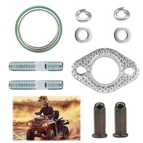 GY6 Exhaust kit Compatible with GMB139 Engine 50cc 70cc 90cc 110cc 125cc 150cc, 8MM Gasket Kit Suitable for Moped Quad 4 Wheeler - Dune Buggy ATVs Go Karts