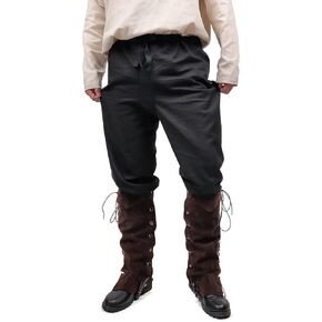 PROCOS Medieval Retro Colonial Pants Linen Trousers Vintage Loose Pants Renaissance Cosplay