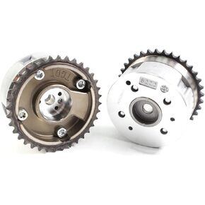 2PCS Intake & Exhaust Camshaft VVT Sprocket Fit for Hyundai Accent i30 i40 Kia Rio Soul Forte Ceed 1.6L Replace# 243502B600 243702B610