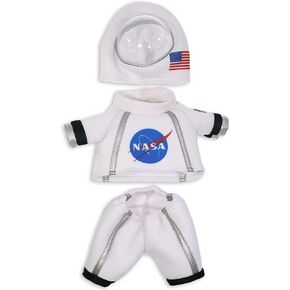 DolliBu Astronaut Dress Up Set for Teddy Bear Plush Toy - Astronaut Stuffed Animal Costume Outfit with Jacket, Helmet, and Pants, Create Cute NASA Space Toys for Kids With Clothes Dress Up Set - Large