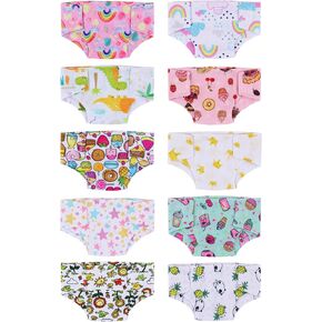 Zita Element 10 Pcs Baby Doll Diapers for 14-16 Inch Doll Underwear Clothes - 15 & 18 Inch Sizes - Gift