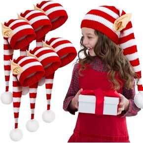قبعات قزم محبوكة لعيد الميلاد من Funtery مع آذان للأطفال والكبار قبعات سانتا طويلة كروشيه قبعة صغيرة إكسسوارات أزياء قزم in Kuwait