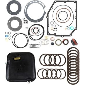 42RLE Transmission Master Rebuild Kit with Gaskets Friction Steel Plates Fits for 2004-2011 Endeavor 3.8L, Fits for 2007-2011 Wrangler 3.8L, Replace OE 42RLE 68332423AA 077909