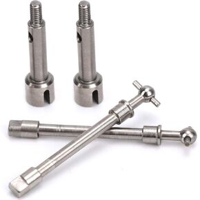 Oumefar RC Front Drive Shaft, RC Stainless Steel Dog Bone Front Drive Shaft for Axial SCX24 90081 1/24 RC Car, Metal RC Universal Drive Shaft Joint RC Car Parts RC Accessories