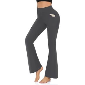 Aoliks Women’s Bootcut Yoga Pants - Flared Leggings for Women High Waisted Workout Lounge Bell Bottom Jazz Dress Pants Navy Blue in Kuwait