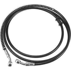 Motoforti 70.87" Length 10mm ID Motorcycle Hydraulic Brake Line Oil Hose Pipe Stainless Steel Braided Cable for ATV Motocross Sport Bikes Street Bikes Black