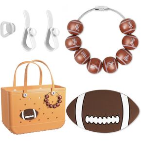 Bogg Bag Accessories Set, 2PCS Bogg Bag Charms Keychain with 3PCS Key Holder for Beach Accessories