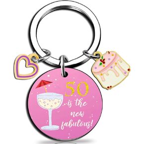 OEHEDOU 50th Birthday Gifts For Her Funny 50th Birthday Gifts For Women 50th Birthday Ideas Womens 50 Year Old Gifts Keychain
