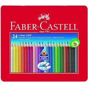 Faber-Castell Tin of 24 Colour GRIP 2001 pencils