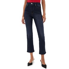 Good American Women's Soft Tech Good Curve Straight Jeans
