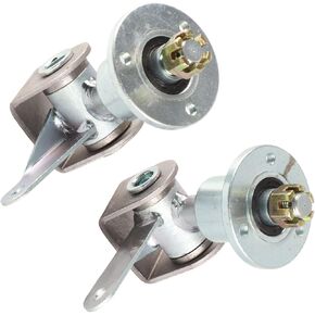 17mm 3 Stud Front Wheel Hub Bearing Flange Steering Knuckle Spindle with Construction for 5in Tires Direct Replacement, Quad Bike ATV Kart