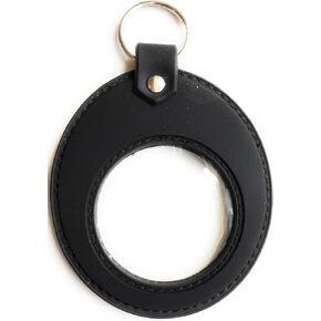 Universal Large 1.75 Inch Challenge Coin Holder Keychain Black Soft Silicone