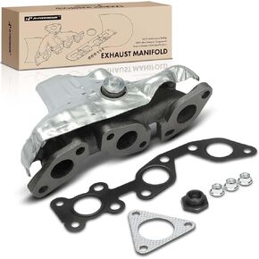 A-Premium Left Side Engine Exhaust Manifold Kit W/Gaskets & Nuts & Heat Shield [SOHC 6Cyl 3.3L] Compatible with Nissan Frontier 1999-2004, Xterra 2000-2004, Replace# 140064S102, 140065S600