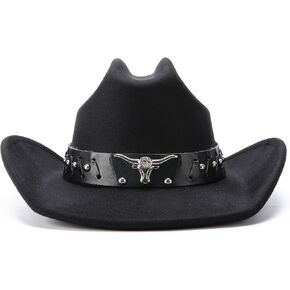 thuizen Western Fedora Pinch Crown Rolled Cowboy Hat