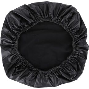 Waterproof Office Chair Seat Covers with Elastic Ties PU Leather Seat Covers for Dining Chairs Stretch Dining Room Chair Seat Covers Removable Chair Protector Seat Cushion Slipcovers (Black)