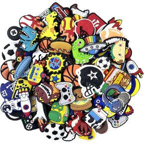 UNISKY 35,50 Pcs Random Shoe Charms for Boys Cartoon PVC Shoe AccessoriesCharm,Different Shapes of Shoe Decorations and Bracelets Wristbands PartyGifts