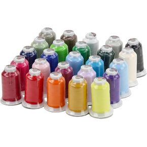 ELEMENT Rainbow Pack | Tray of 25 spools | Machine Embroidery Thread | 1000m Spool | 40wt | Matte | Compatible with Brother Babylock Janome Singer Pfaff Husqvarna Bernina Sewing Machines in Kuwait
