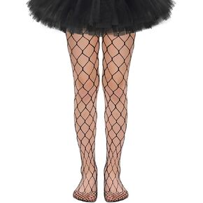 Olreco Kids Fishnet Stockings Girls Fishnet Tights Toddler Sparkle Tights Rhinestone Halloween Tights for Girls Tights Shiny