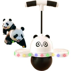 Panda Pogo Ball with Colorful Light Toys Gifts for Boys Girls Ages 5, 6, 7, 8, 9, 10 up to 150 lbs, Balance Board Jumper Birthday Easter Basket Stuffers Gifts for Kids
