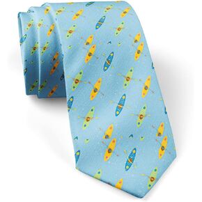 ( Canoe Kayak Boats ) Fashion Novelty Necktie, Conversation Neckwear Ties Great for Party and Events