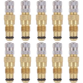 ApplianPar 10Pcs Tractor Air Liquid Valves Tire Brass Valve Stem TR218A CH3 Core Housings