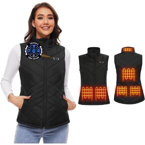 CANBORY Womens Heated Vest, 5IN1 Smart Controller Electric Heating Jacket Coat Vests, Gifts for Women