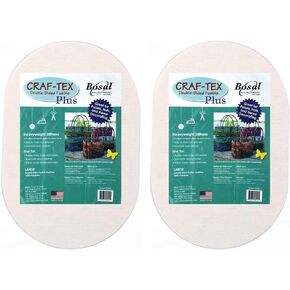 Bosal Dbl Side Oval 2pc Craf-Tex Fusible Double Sd Plus Large, 2 Pack