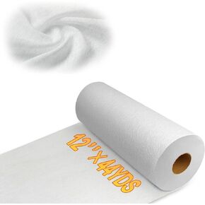 Medium Weight 45 Yards X 12 inch Fusible Interfacing for Sewing Non-Woven Iron On Fusible Fleece White Single-Sided Interfacing Fabric for DIY Crafts Supplies, Sewing, Collars, Cuffs