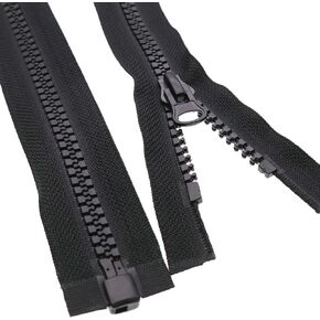 4PCS #10 Heavy Duty Zippers, Black Molded Plastic Bulk Separating Zipper for Sewing Coats, Jacket, Shirts, Bags, Pillows, Tent Tailor, Home Textile (30 Inch) YIGUANXIN